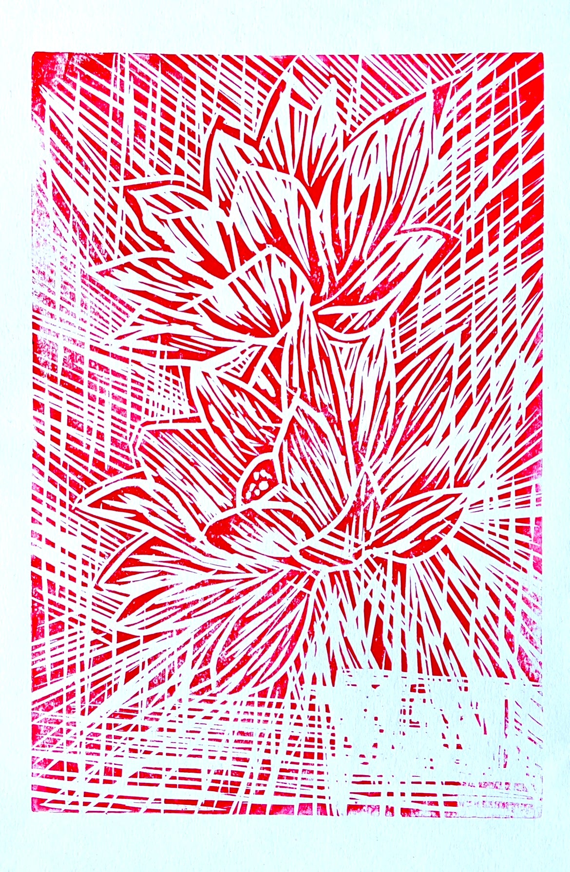 Water Lillies | Lino Print