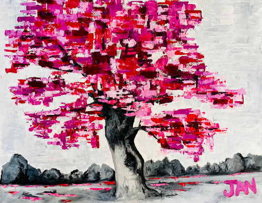 Tree Magenta Blush | Painting