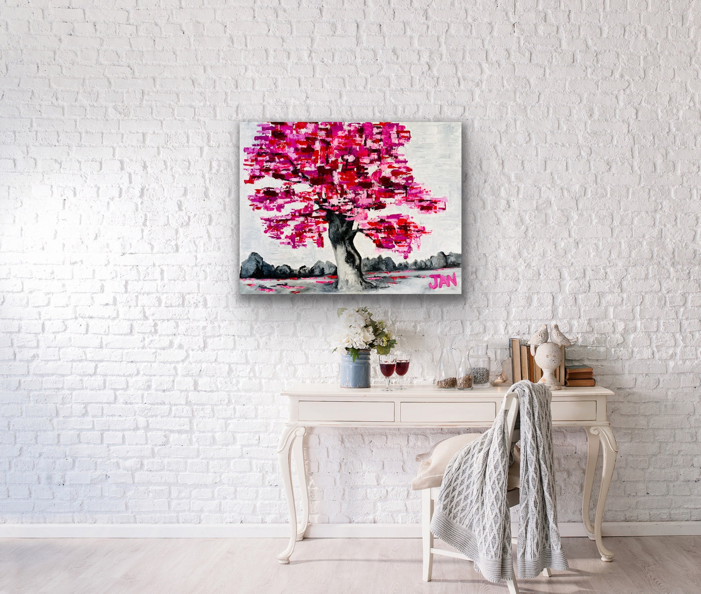 Tree Magenta Blush | Painting