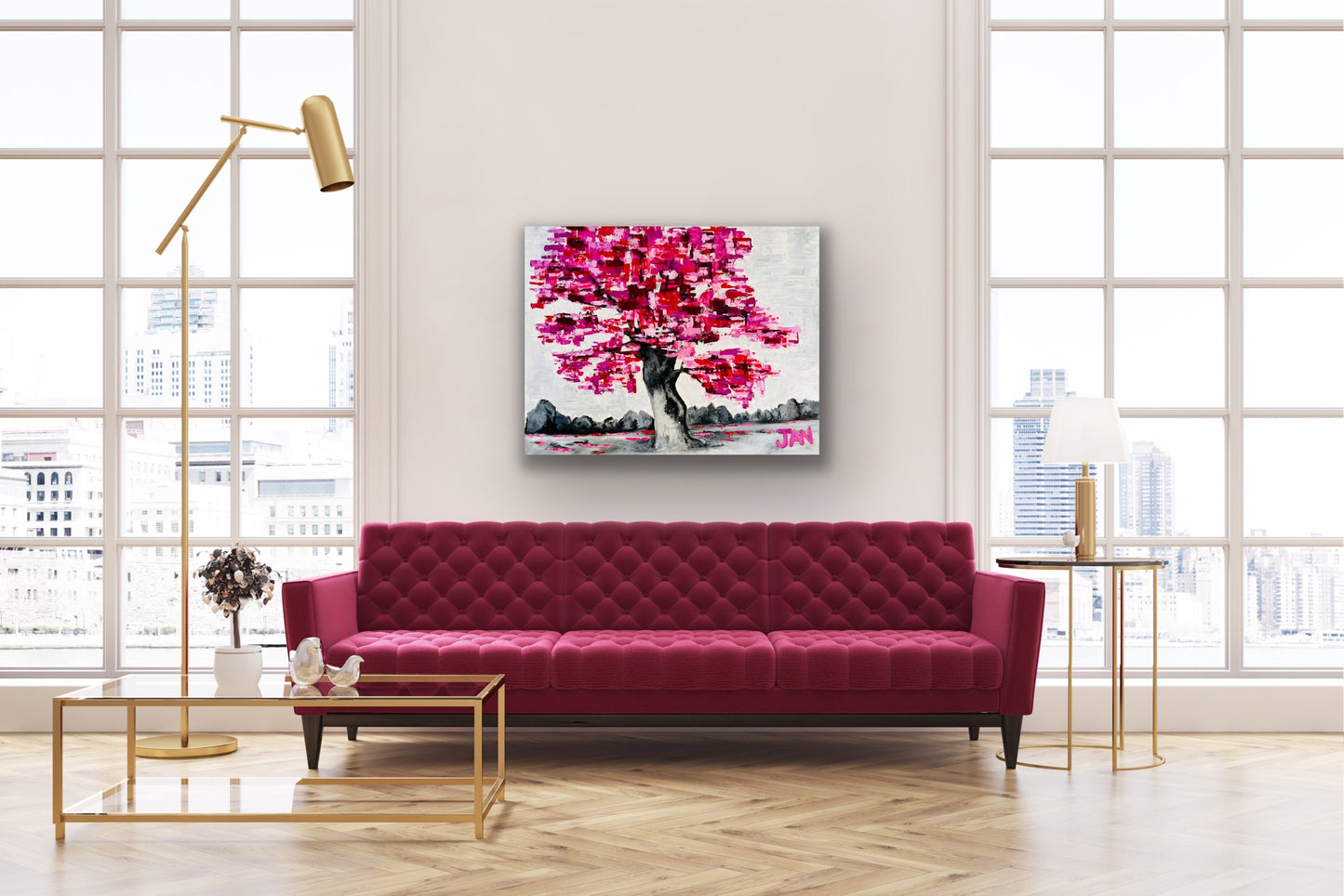 Tree Magenta Blush | Painting